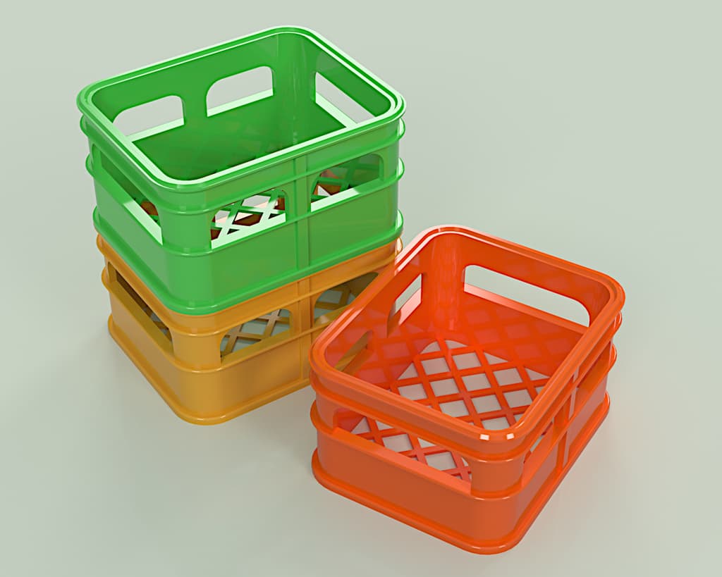 Beer Crate Stackable Storage 3d model