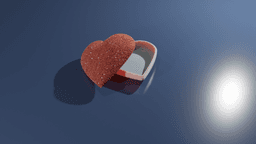 Heart Box - Rocky Style surface - 95x90x41mm 3d model