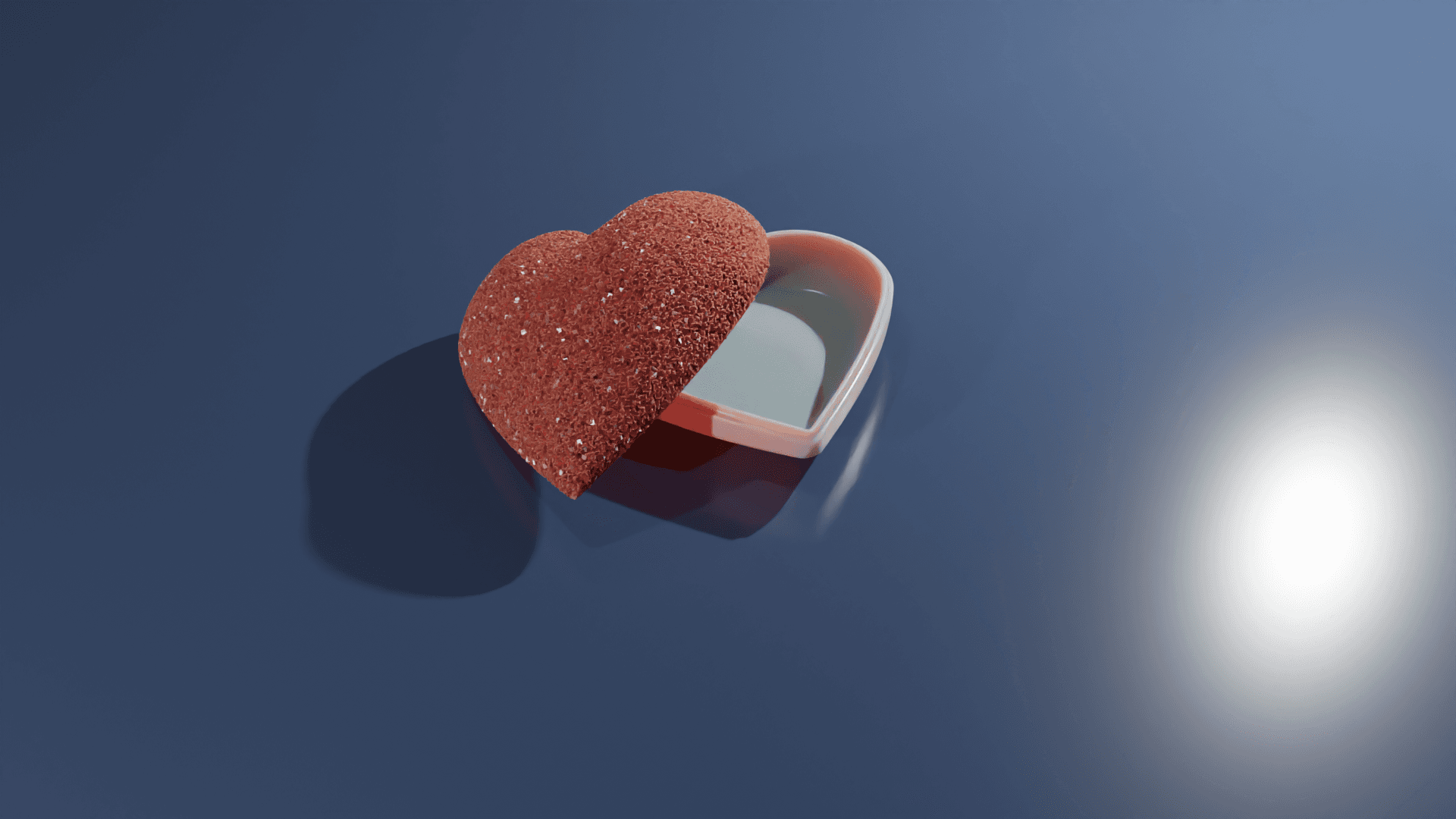 Heart Box - Rocky Style surface - 95x90x41mm 3d model