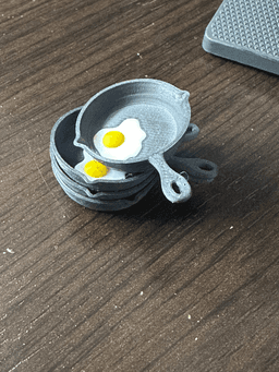 Cast Iron Skillet and Egg Earrings, Toy, Model... 3d model