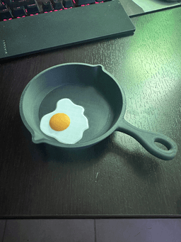 Cast Iron Skillet and Egg Earrings, Toy, Model... 3d model