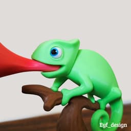 Chameleon Bookend 3d model