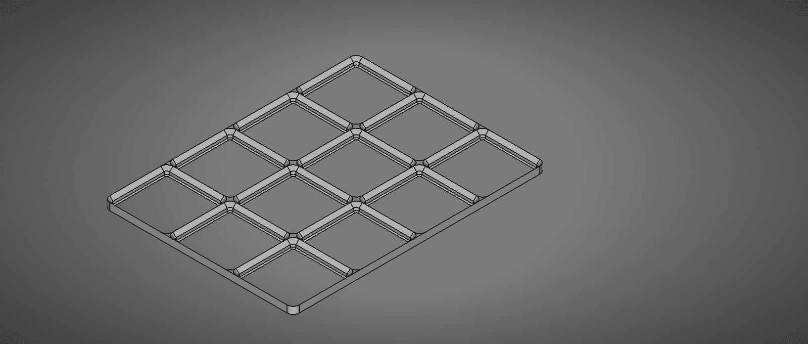 FreeCAD Gridfinity Parametric Baseplate 3d model