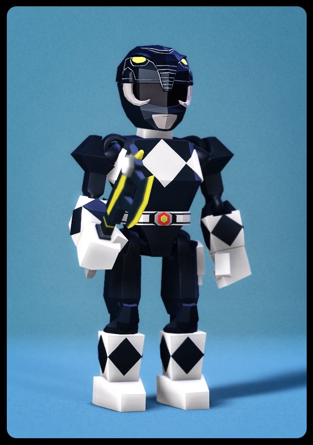 Low Poly Black Ranger 3d model