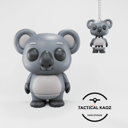 Flexy Koala Figurine + Keychain 3d model
