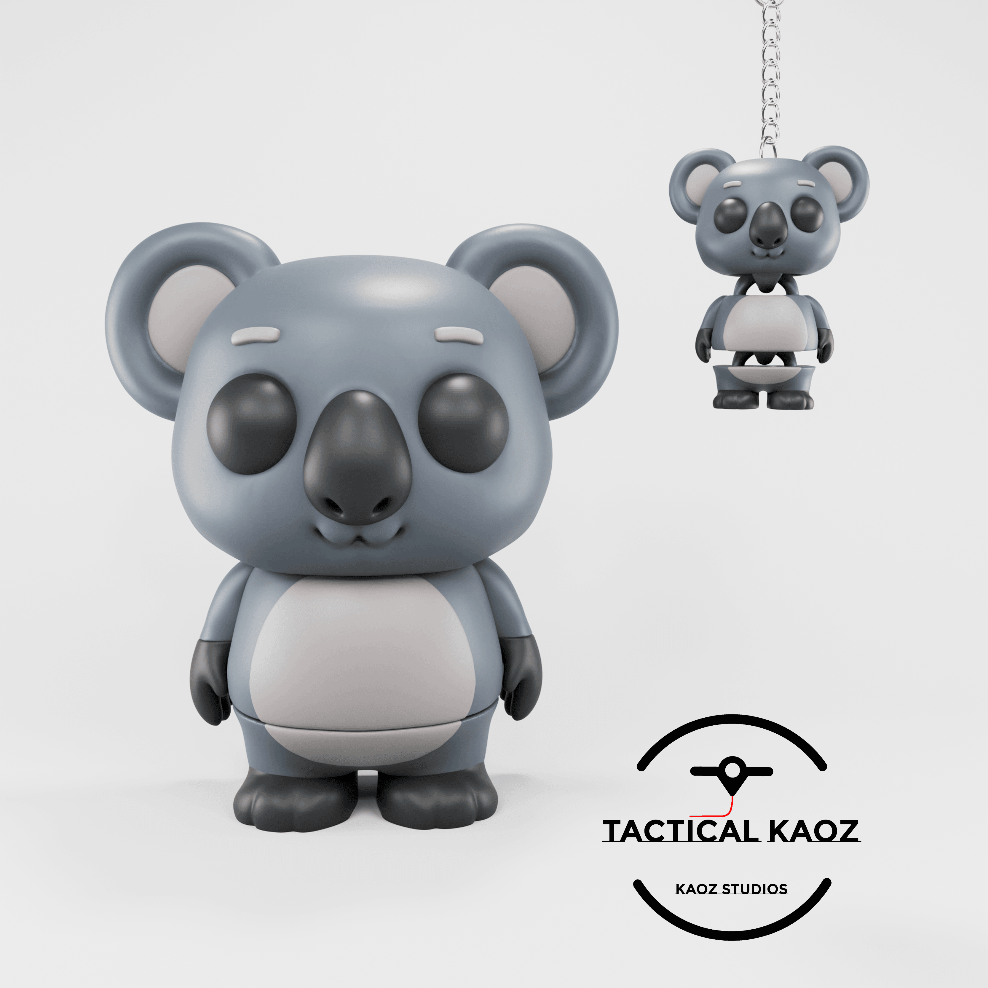 Flexy Koala Figurine + Keychain 3d model