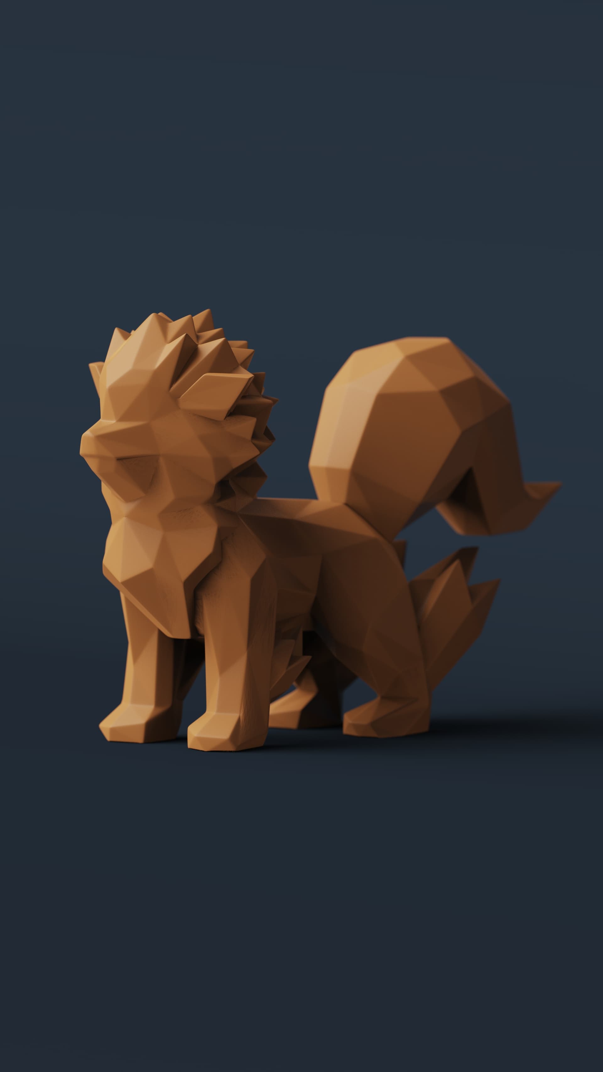 Low-poly Arcanine - Hi-Fi Edition 3d model