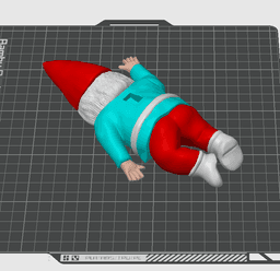 Murdered Gnome With Knive Figurine / Multi Parts / Color Print 3d model
