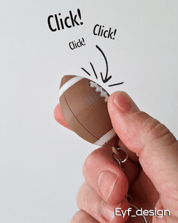 Football Clicker Fidget Toy 3d model