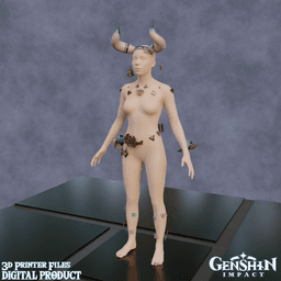 Varesa Cosplay Set Genshin Impact 3d model