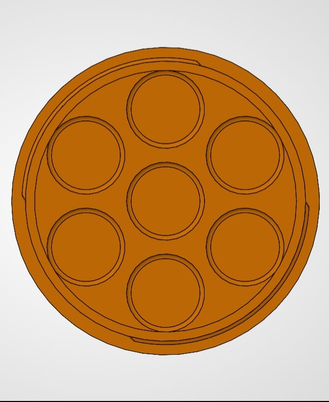 Fighter Dice Container And Tray Threaded 3d model