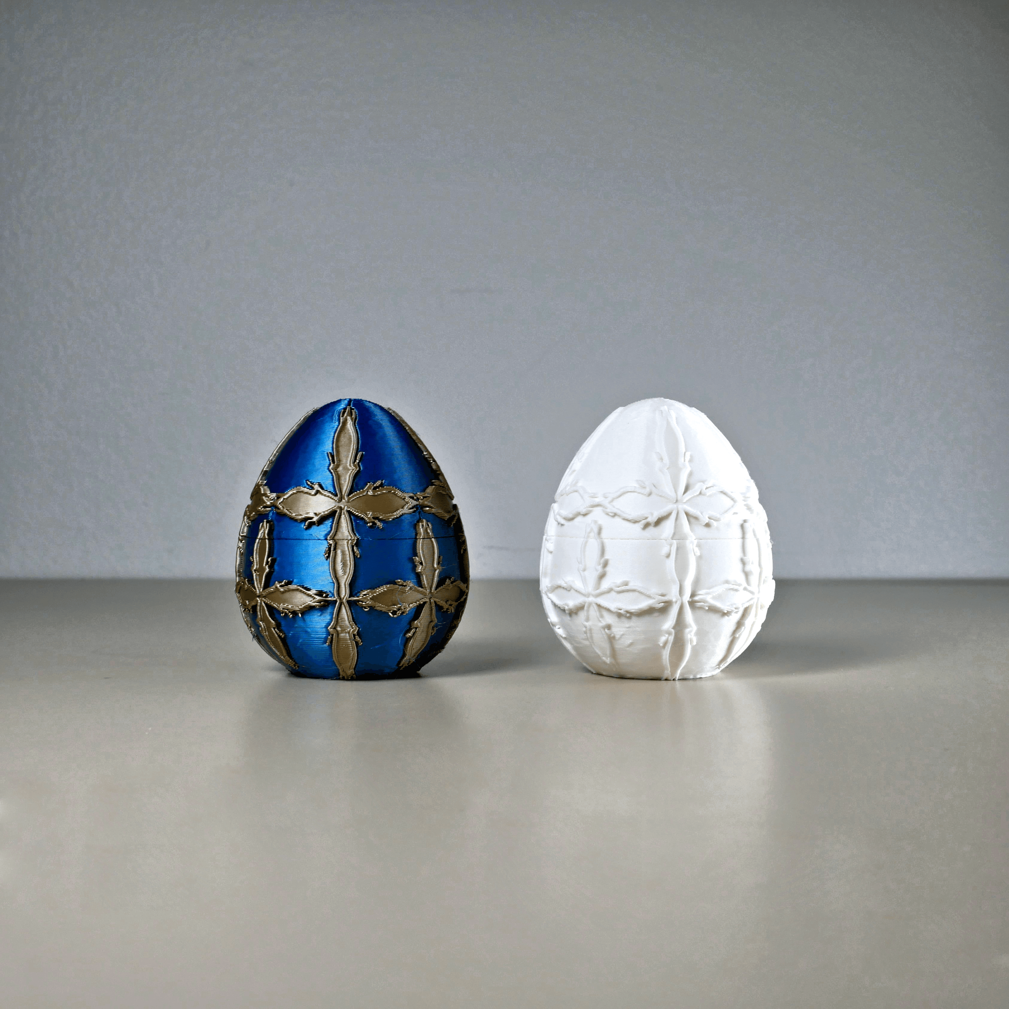Easter Egg Gift Pot with Cross Design 3d model