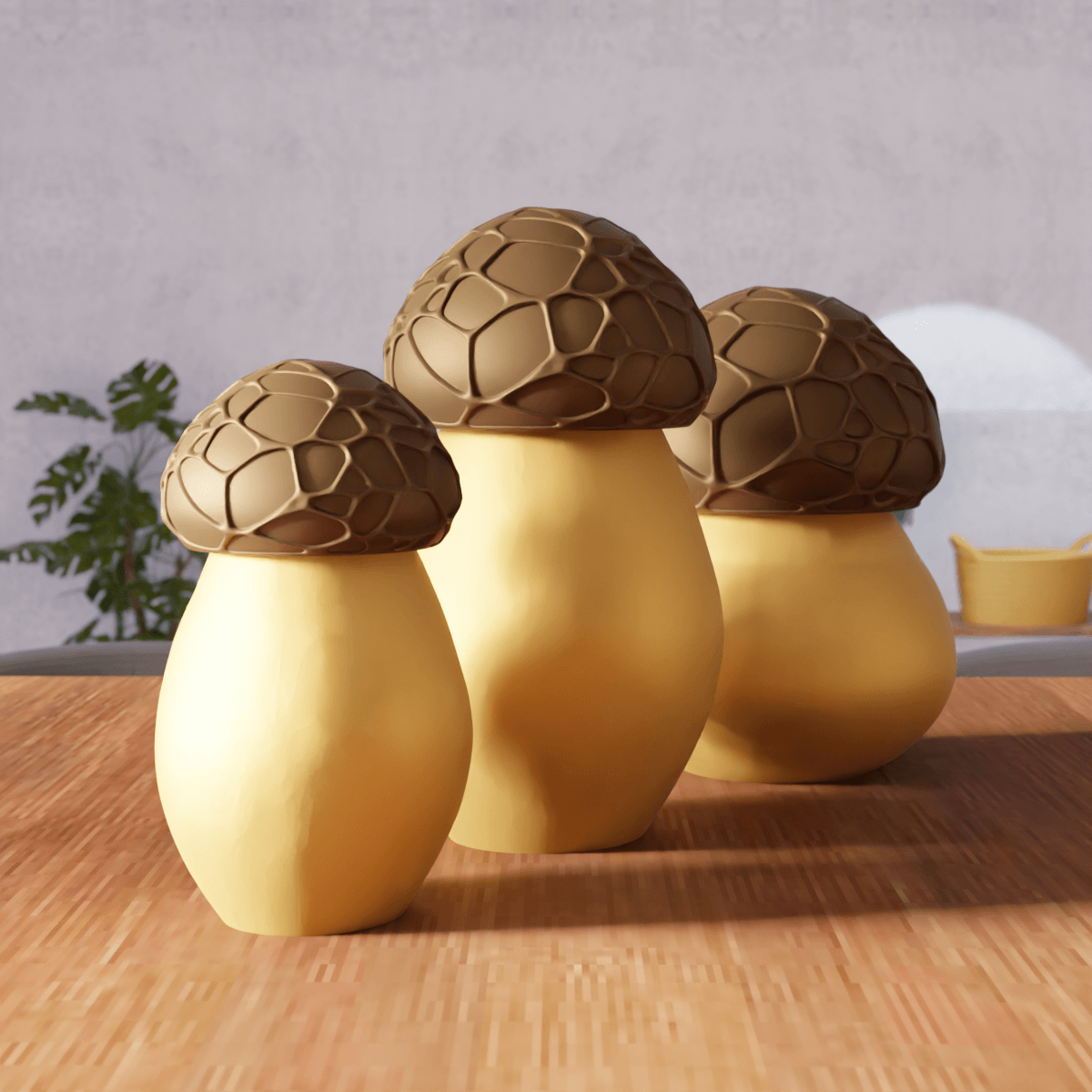 Mushroom Storage - Decorative Fungi Container 3d model