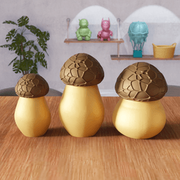 Mushroom Storage - Decorative Fungi Container 3d model