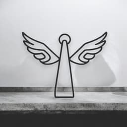 Angel Line Art - Desktop Line Art 3d model