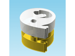 Ghost QUESTION MARK, nestable box (v2) 3d model