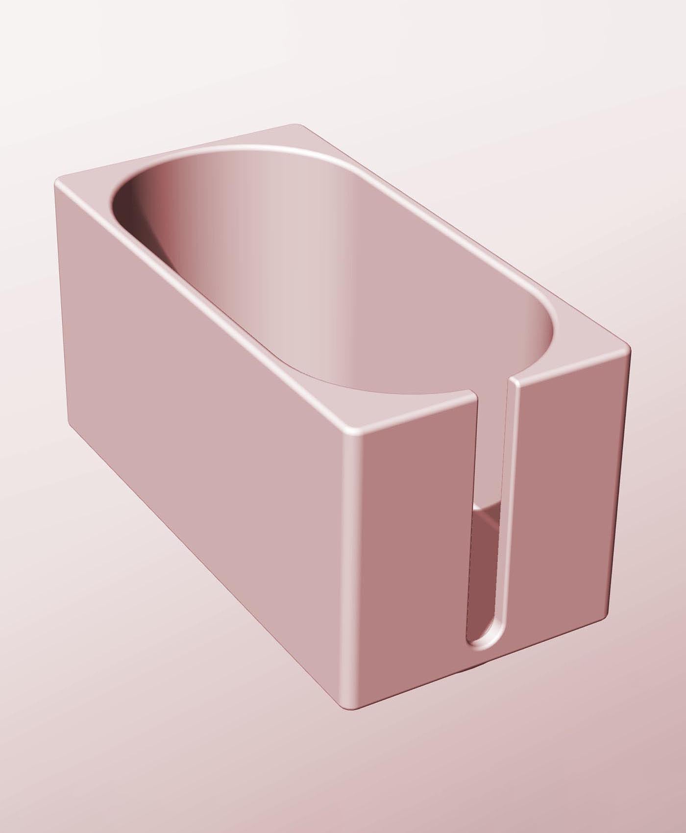 CX68-75-SS Stackable slotted component box for creative makers 3d model