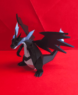 Mega Charizard X Low Poly Pokemon 3d model
