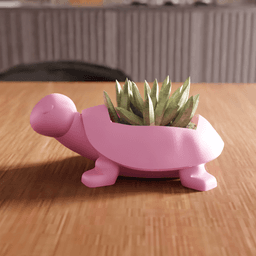 Turtle Character Planter 3d model