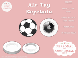 Soccer Ball AirTag Holder 3d model