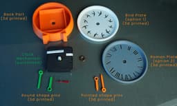 Customisable Mini Desk Clock 3d model