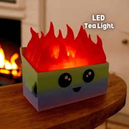 Dumpster Fire Buddy LED Tea Light 3d model