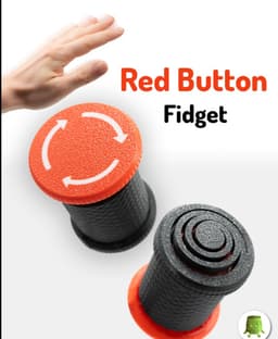 Red Button Fidget 3d model