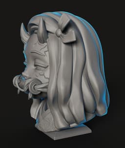 Nezuko Demon Bust STL | Anime 3D Print | HighDetail 3d model