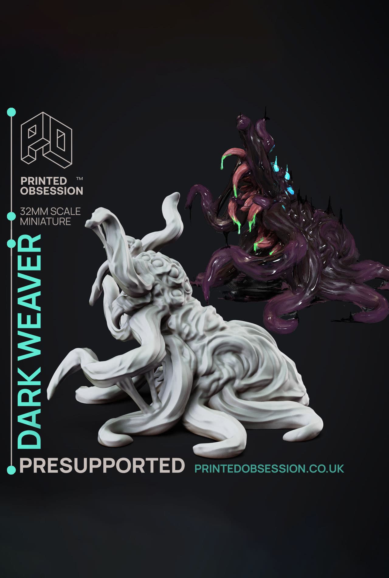 Dark Weaver - Faywild Vs Shadowfell - PRESUPPORTED - Illustrated and Stats - 32mm scale 3d model