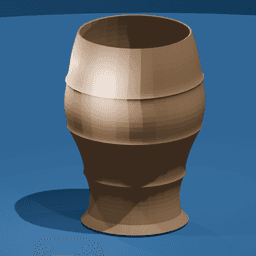 Horizontal Ribbed Vase 3d model