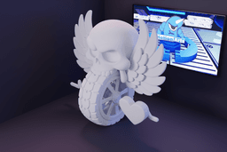 Amor moto caveira.stl 3d model