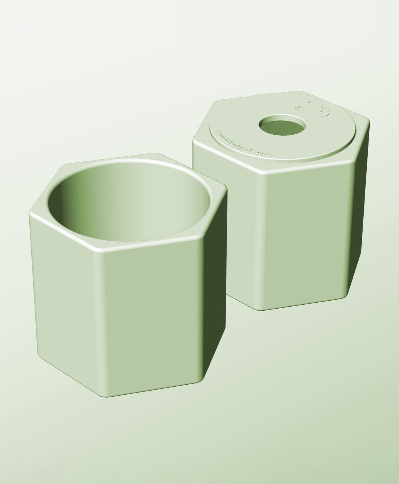 CH128-140-P Stackable pierced bin box module for creative decor 3d model