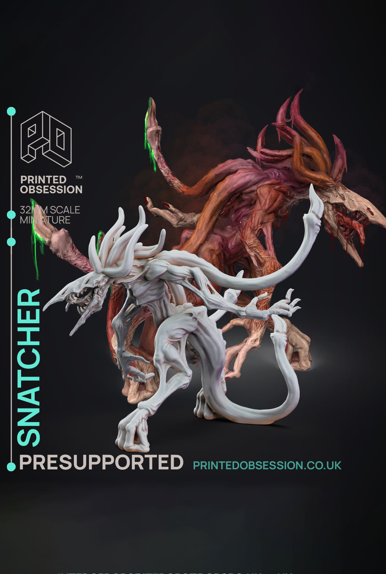 Snatcher - The Mists of Change - PRESUPPORTED - Illustrated and Stats - 32mm scale 3d model