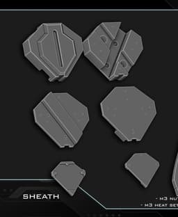 Deadpool Katanas and sheath 3d model