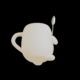Seal Ice Cream Mug 3d model