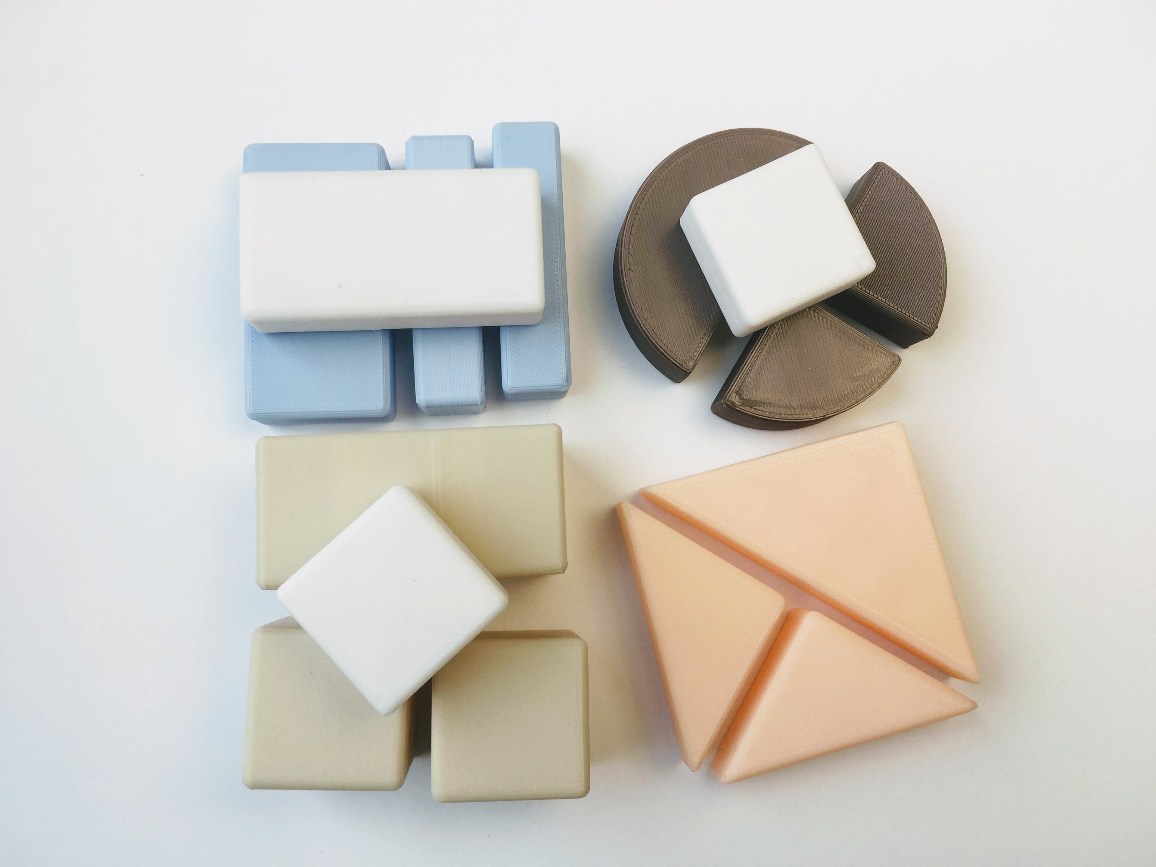 Fractional Shapes – 3D Printable Learning Blocks for Geometry & Fractions 3d model