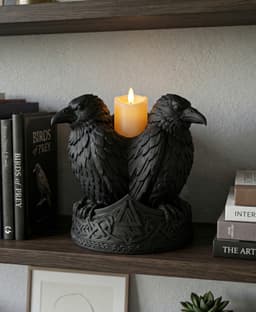 Viking Raven Candle Holder 3d model