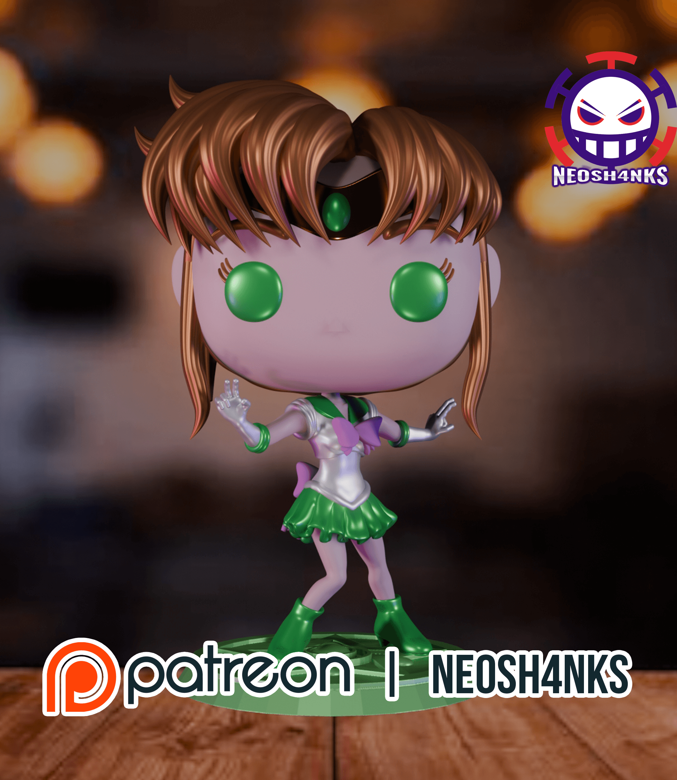 Sailor Jupiter Funko style 3d model