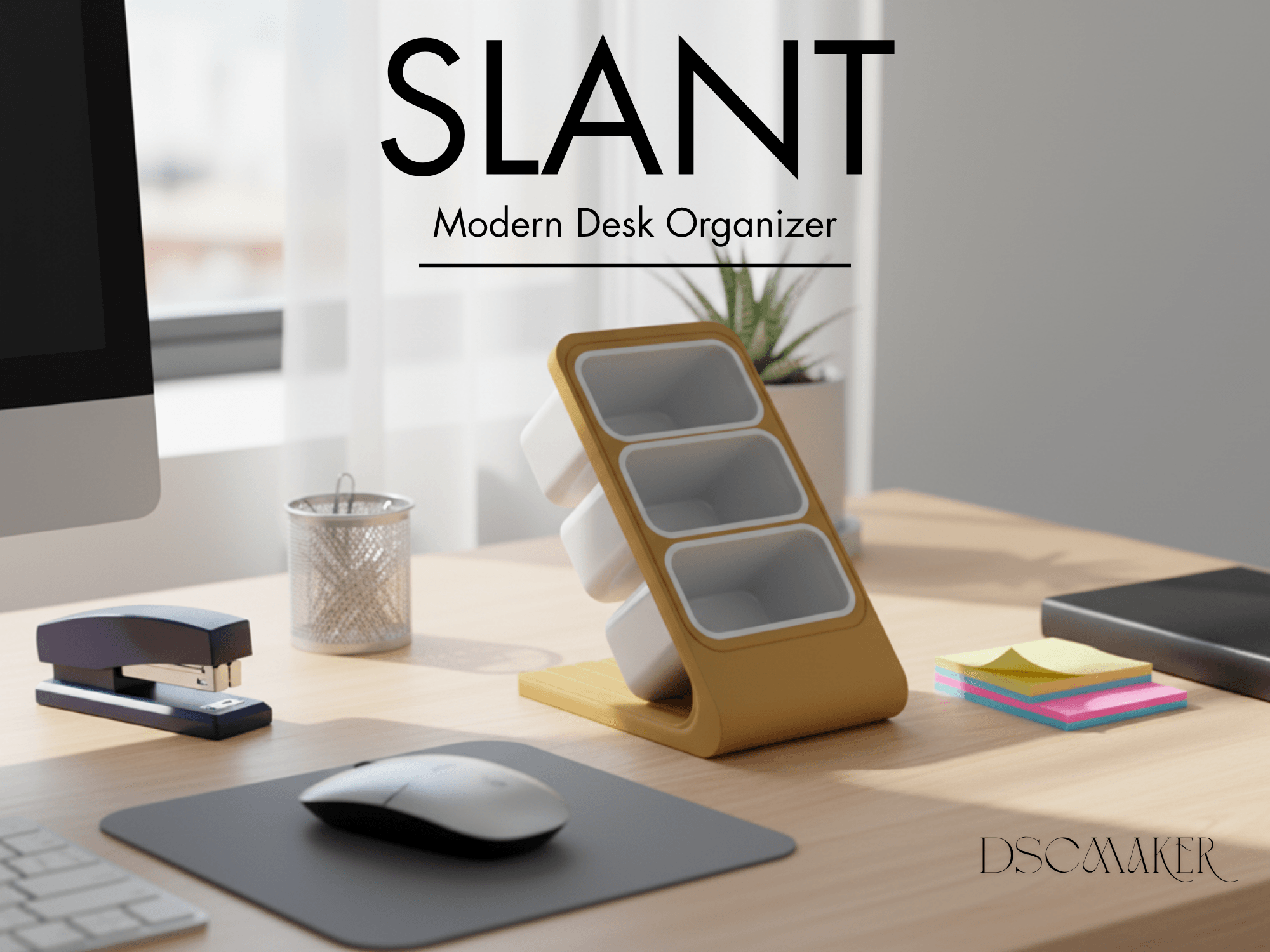 SLANT - Modern Desk Organizer 3d model