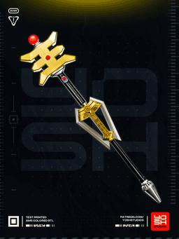 Gold Zeo Staff 3D Printer STL 3d model