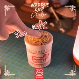 Noodle Cup Fidget Clicker - 90s Snack Desk Decoration 3d model