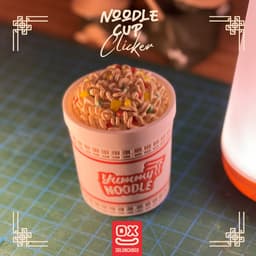 Noodle Cup Fidget Clicker - 90s Snack Desk Decoration 3d model