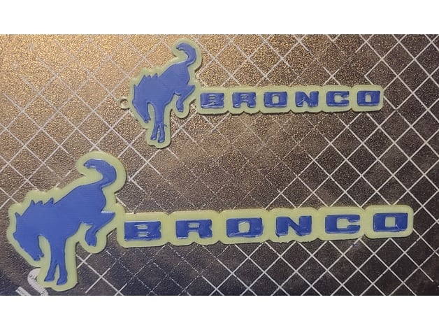 Bronco logo and keychain 3d model