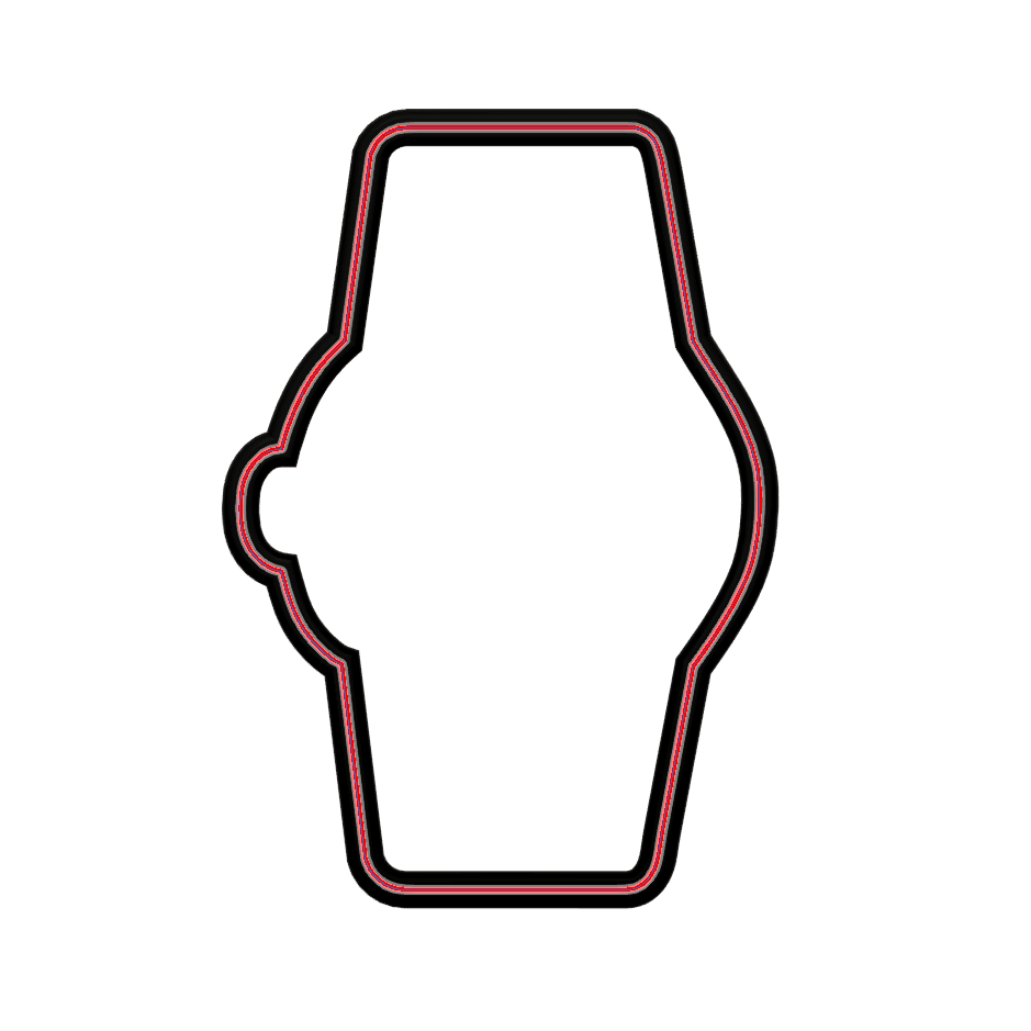 Watch Cookie Cutter STL File - 4 inches 3d model