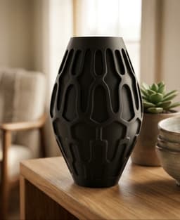 Modern Textured Vase — Sculptural Home Decor 3d model