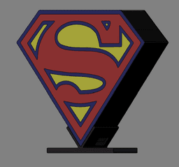 Superman lightbox 3d model