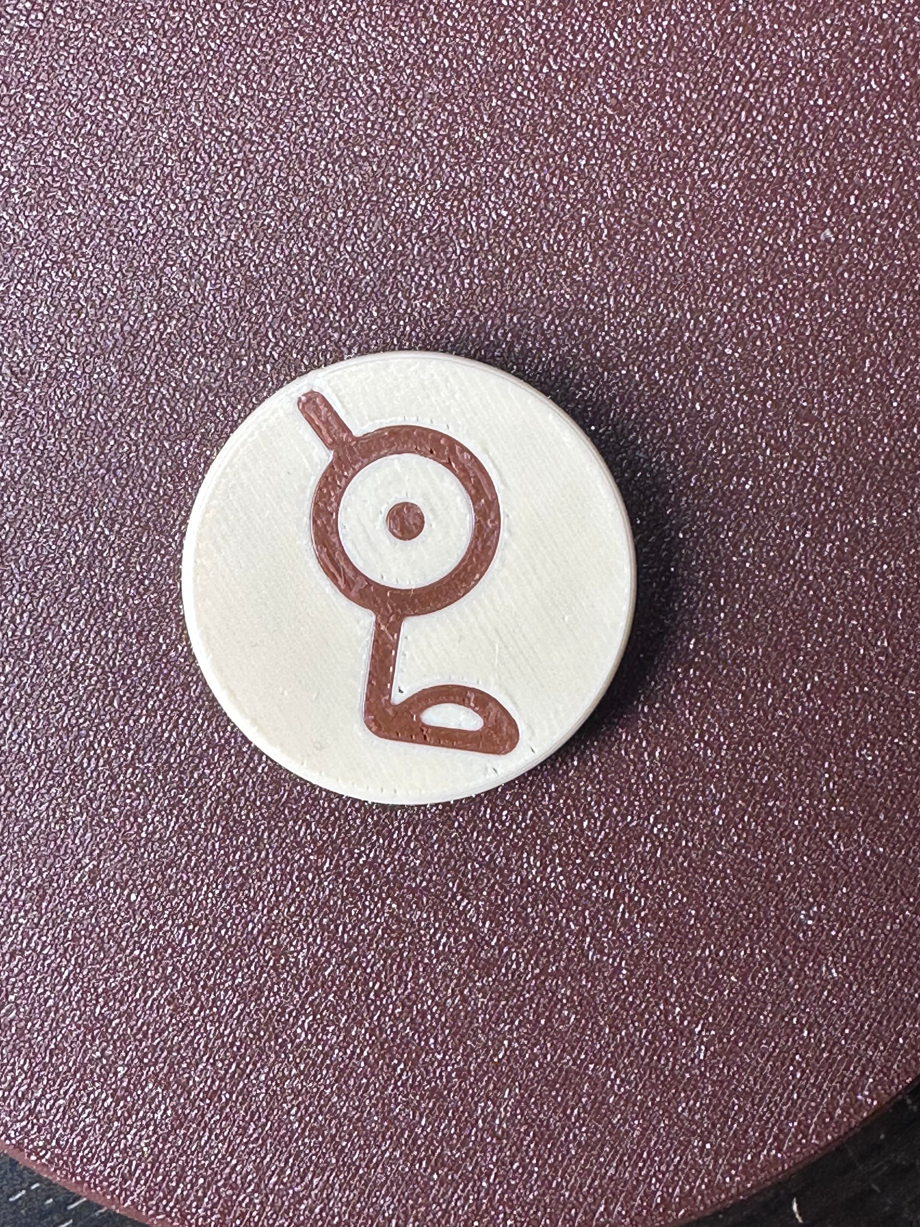 POKEMON UNOWN MMU FRIDGE MAGNET "L" 3d model
