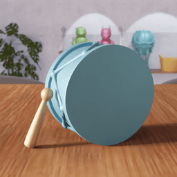 Stylized Snare Drum Decorative Figure 3d model