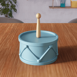 Stylized Snare Drum Decorative Figure 3d model