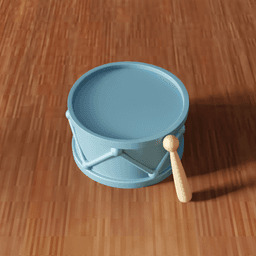 Stylized Snare Drum Decorative Figure 3d model
